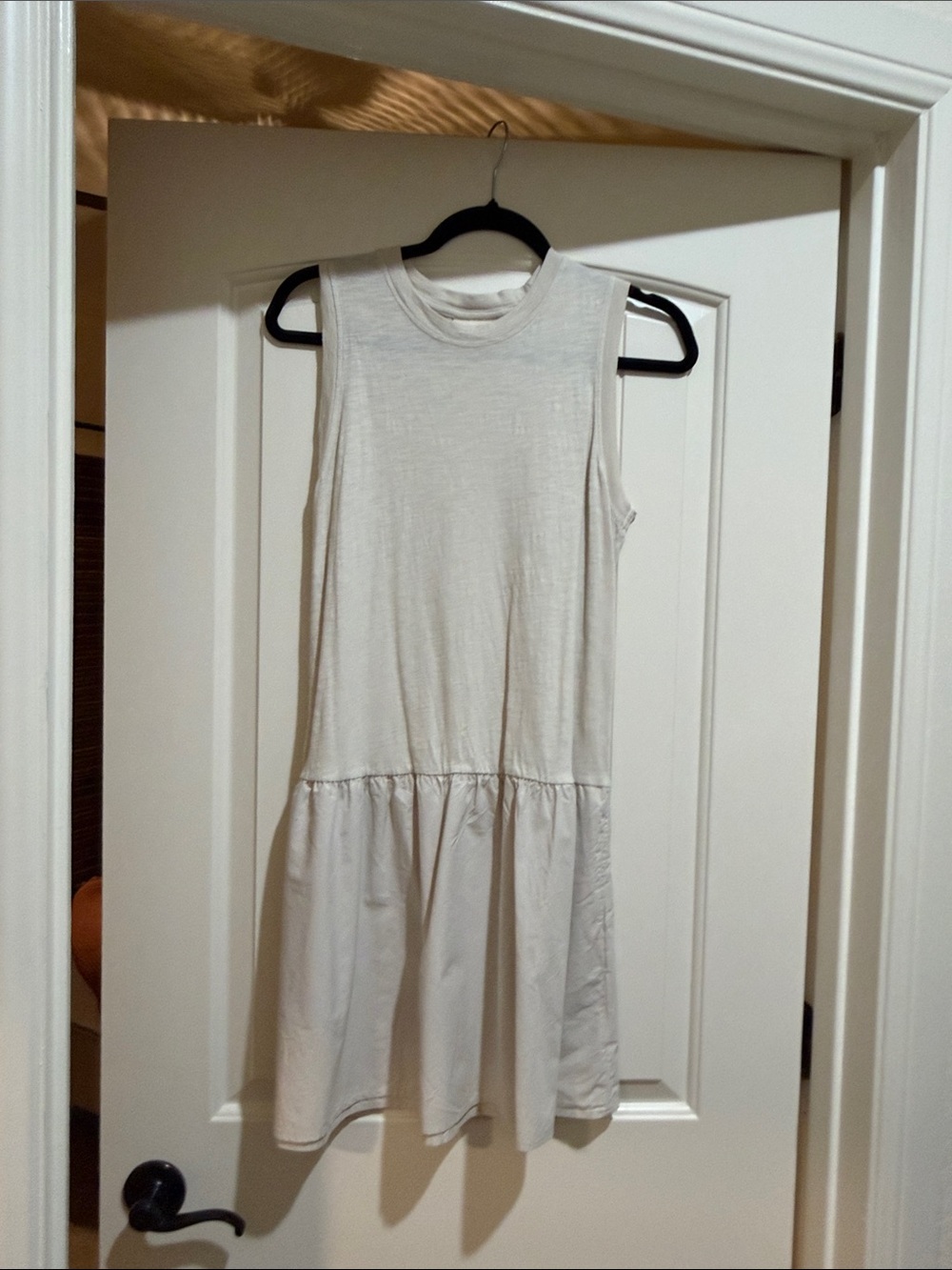 T shirt dress with poplin bottom